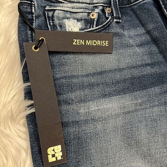 Cult of Individuality Jeans Zen Mid Rise Skinny Fading 77A1-Z44H Embroidered 27 - Picture 4 of 12